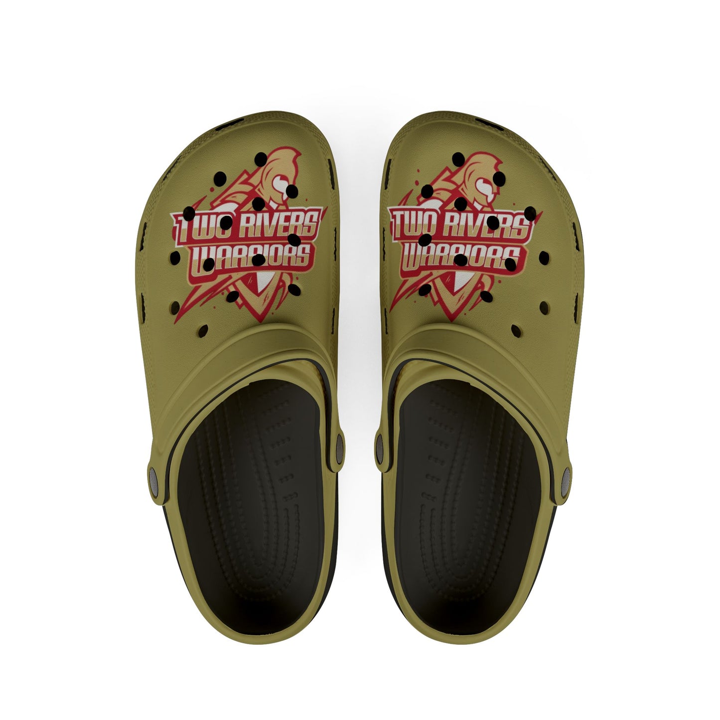 Two Rivers Warriors EVA Foam Rubber Shoes - Hawks Team Clogs for Sports Fans