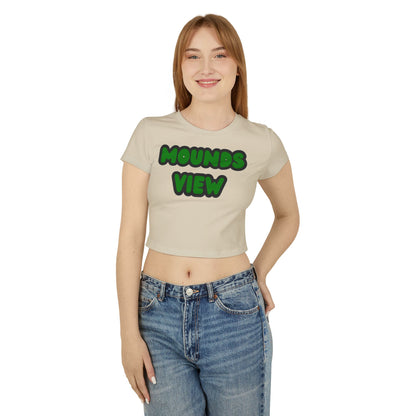 Mounds View Mustangs Women’s Baby Tee - Retro Graphic Top for Casual Vibes