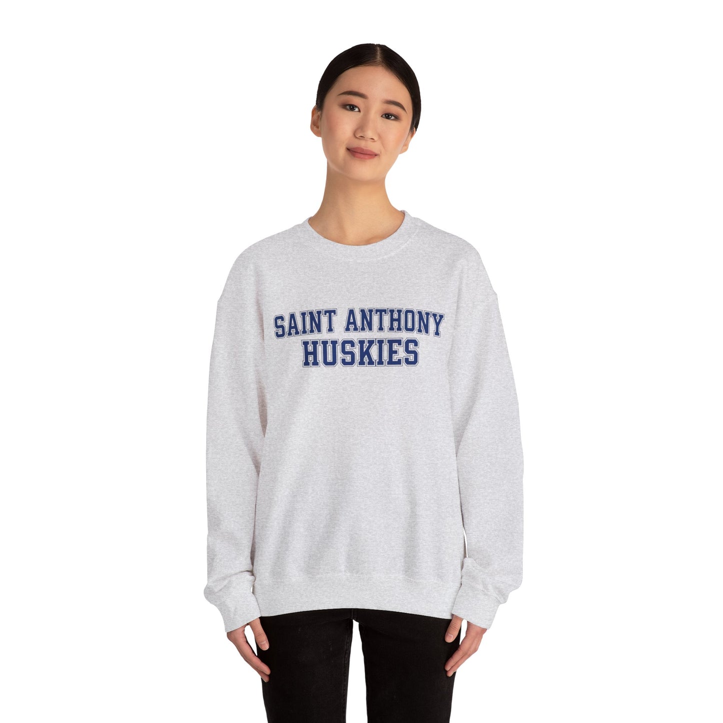 Saint Anthony Huskies Unisex Heavy Blend™ Crewneck Sweatshirt - Cozy Graphic Fashion
