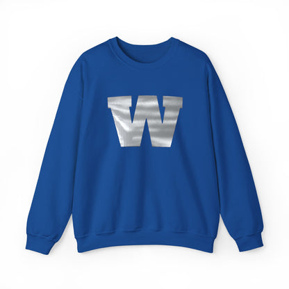 Woobury Royals Metallic W Blue Crewneck Sweatshirt