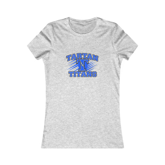 Casual Womens Tee with Tartan Titans Design