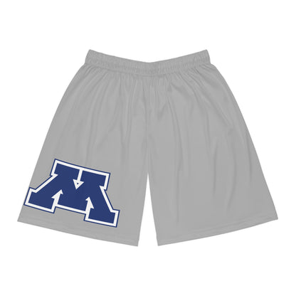 Minnetonka Skippers Grey Men's Basketball Shorts - Comfortable Athletic Wear