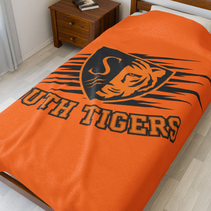 Minneapolis South Tigers Velveteen Blanket - Cozy and Loungey
