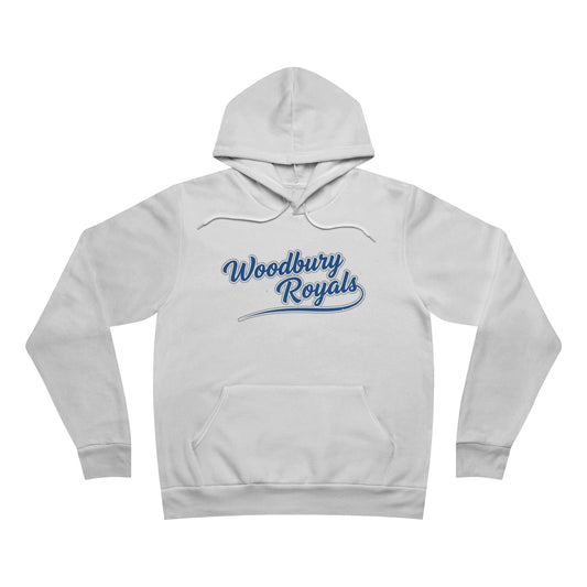 Woodbury Royals Retro Script Hoodie — School Spirit Pullover