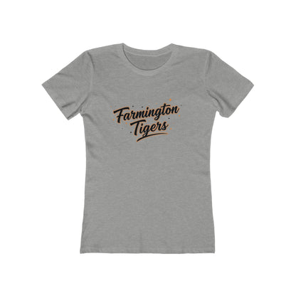 Farmington Tigers Women's Boyfriend Tee – Vintage Script School Spirit Shirt