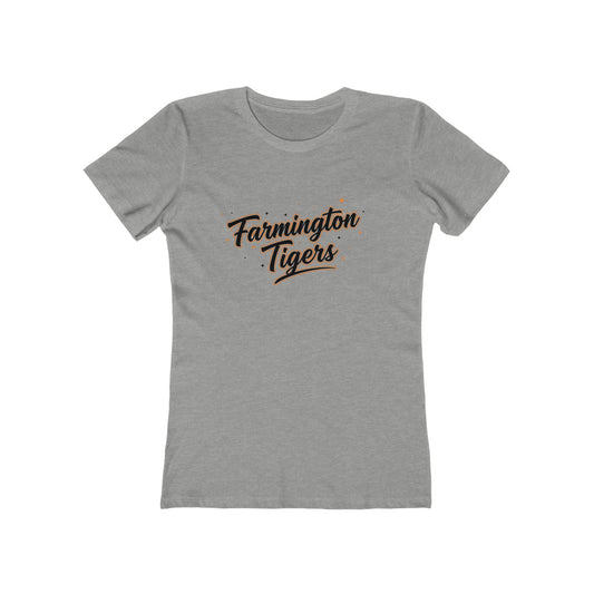 Farmington Tigers Women's Boyfriend Tee – Vintage Script School Spirit Shirt