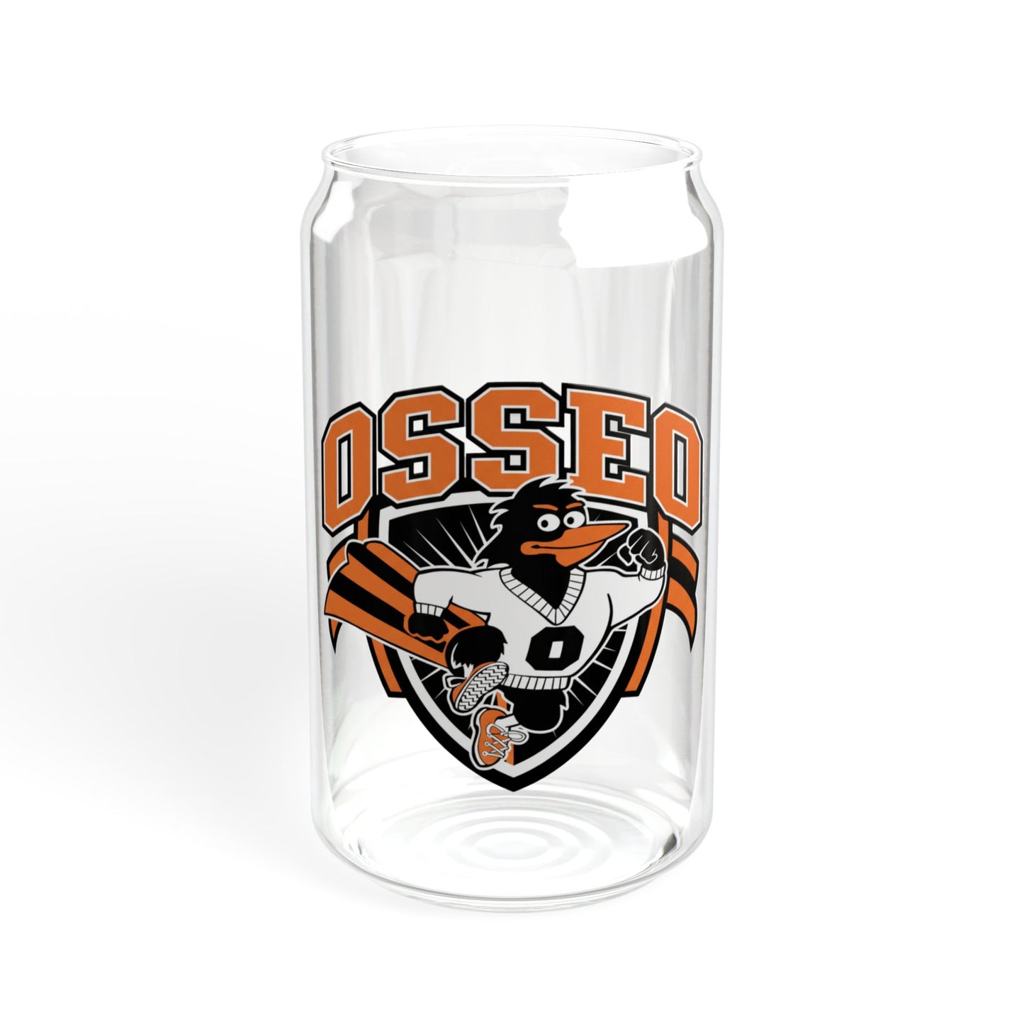 Osseo Orioles Stylish 16oz Sipper Glass, Eco-Friendly Drinkware