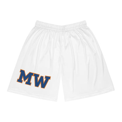 Minneapolis Washburn Millers MW White Basketball Shorts - Athletic Sportswear for Comfort & Style