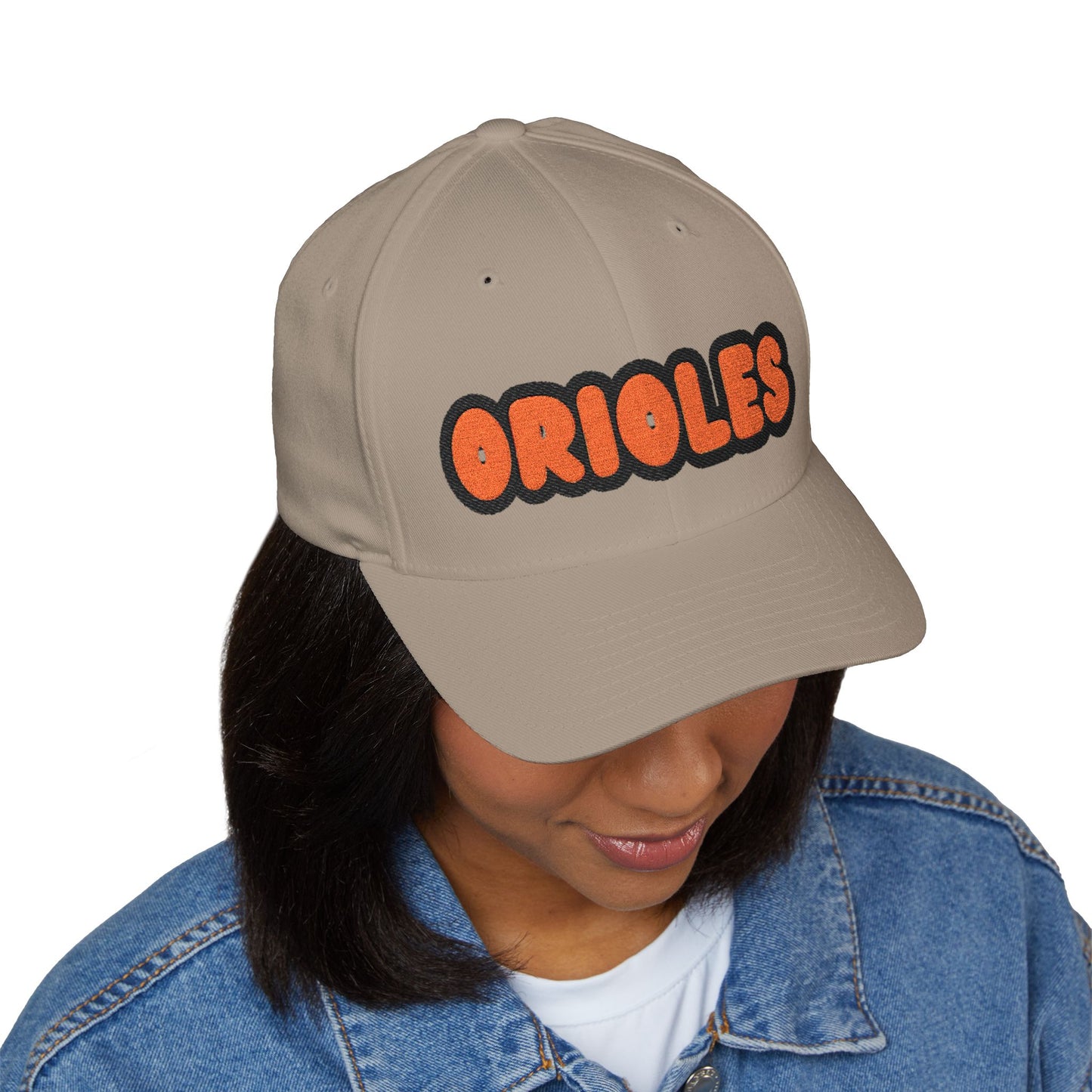 Saint Louis Park Orioles Bubble Logo Embroidered Cap - Structured Adjustable Hat