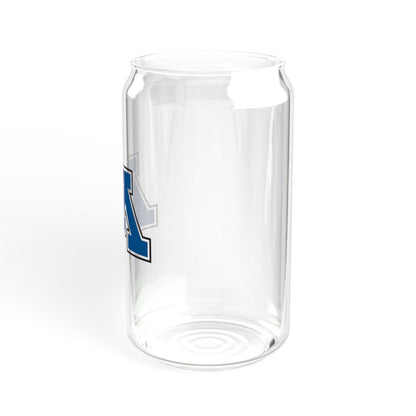 Minnetonka Skippers Stylish 16oz Sipper Glass with Bamboo Lid - Ideal for Home and Outdoor Use