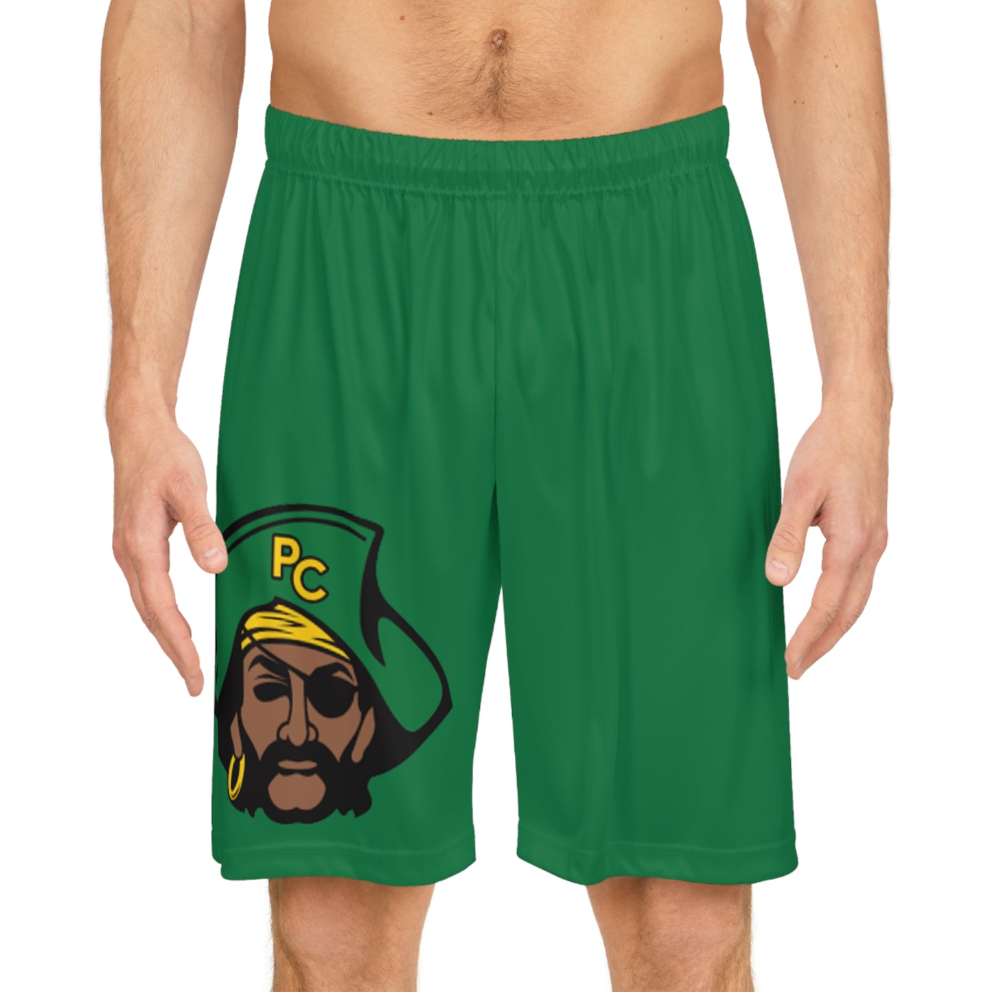 Park Center Pirates Green Basketball Shorts - Perfect for Sports & Casual Wear