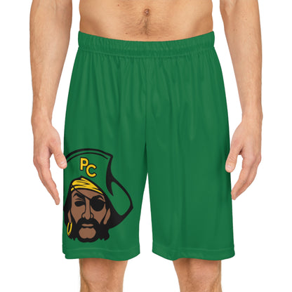 Park Center Pirates Green Basketball Shorts - Perfect for Sports & Casual Wear