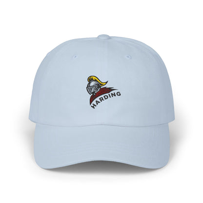 Classic Dad Cap with Harding Knight Embroidery - Casual White Hat for Everyday Wear