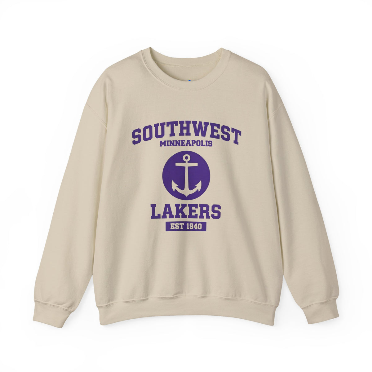 Southwest Minneapolis Lakers Sweatshirt — Anchor Vintage College Crewneck