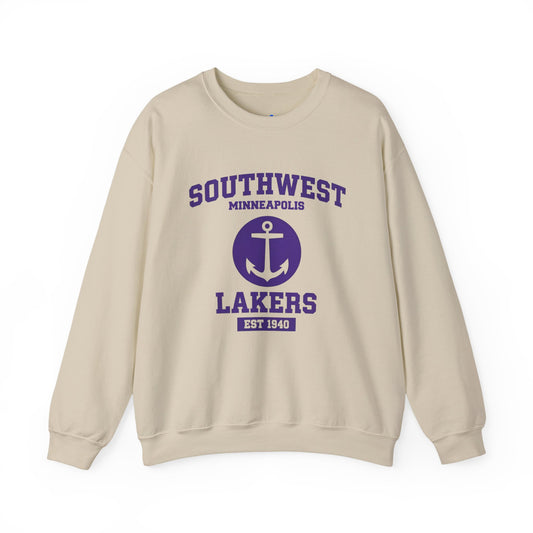 Southwest Minneapolis Lakers Sweatshirt — Anchor Vintage College Crewneck