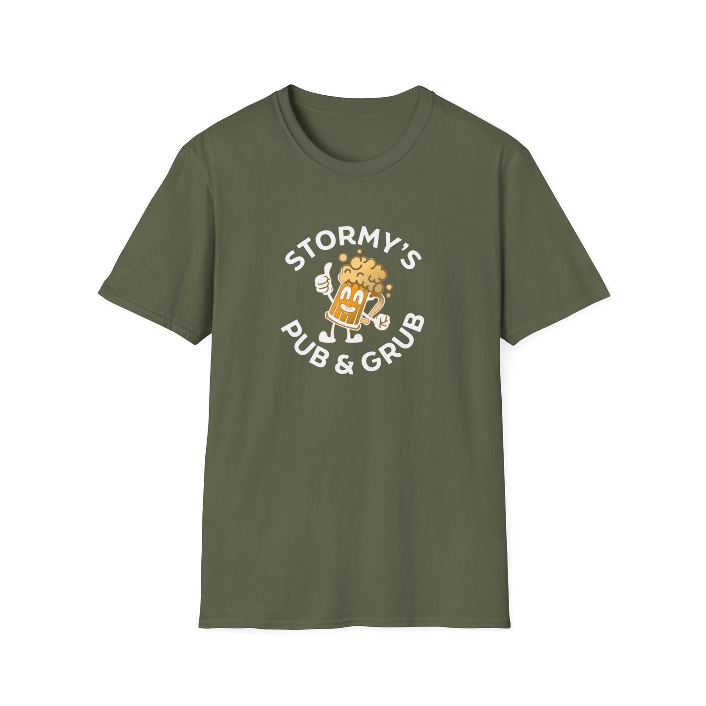 Stormy’s Pub & Grub T-Shirt — Retro Beer Mascot Bar Shirt