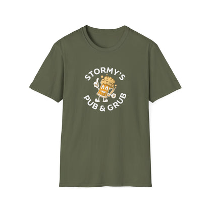 Stormy’s Pub & Grub T-Shirt — Retro Beer Mascot Bar Shirt