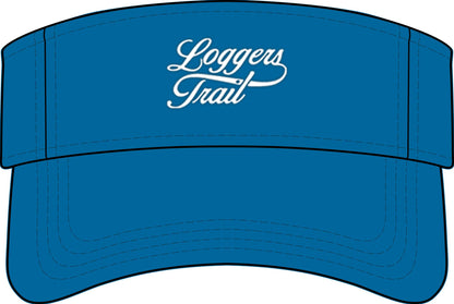 Loggers Trail embroidered visor, perfect for outdoor trail running cap and sun protection while exercising.