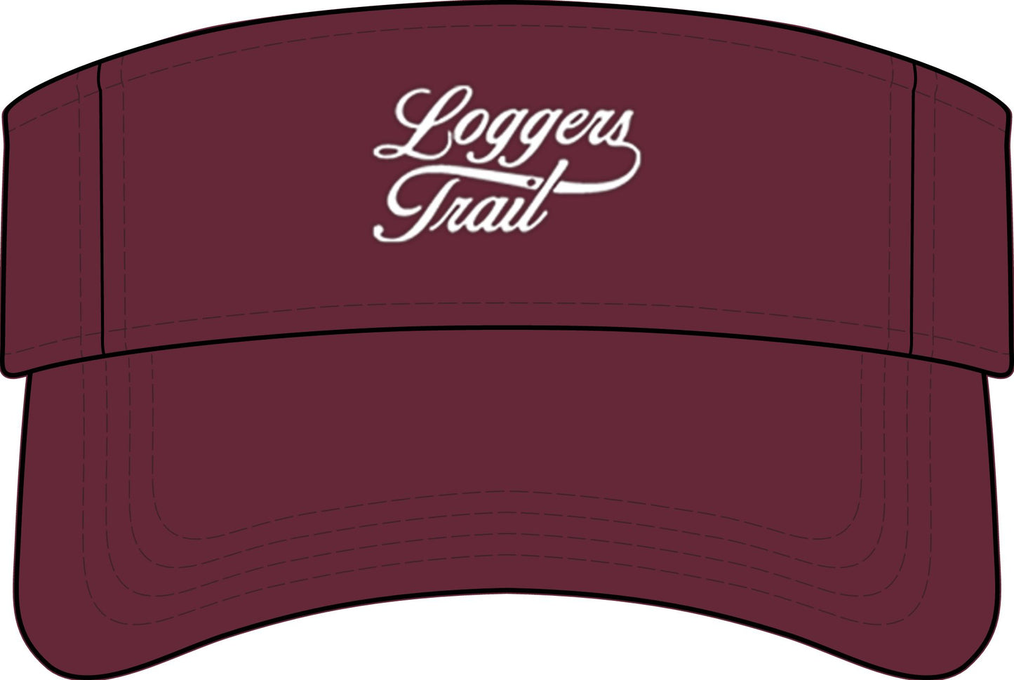 Loggers Trail Embroidered Visor – Outdoor Trail Running Cap