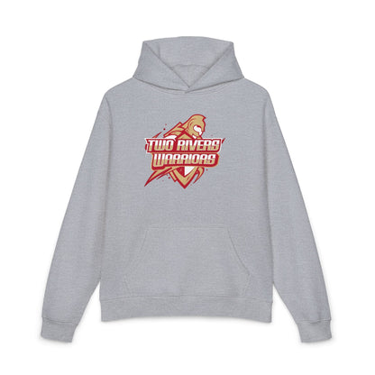Two River Warriors Hoodie — Retro Sports Logo Pullover