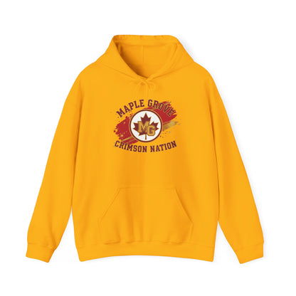 Maple Grove Crimson Unisex Heavy Blend™ Hooded Sweatshirt - Cozy and Stylish for School Spirit