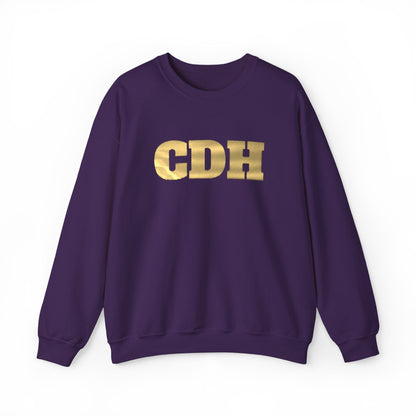 Cretin Derham Hall Metallic Gold "CDH" Purple Crewneck Sweatshirt