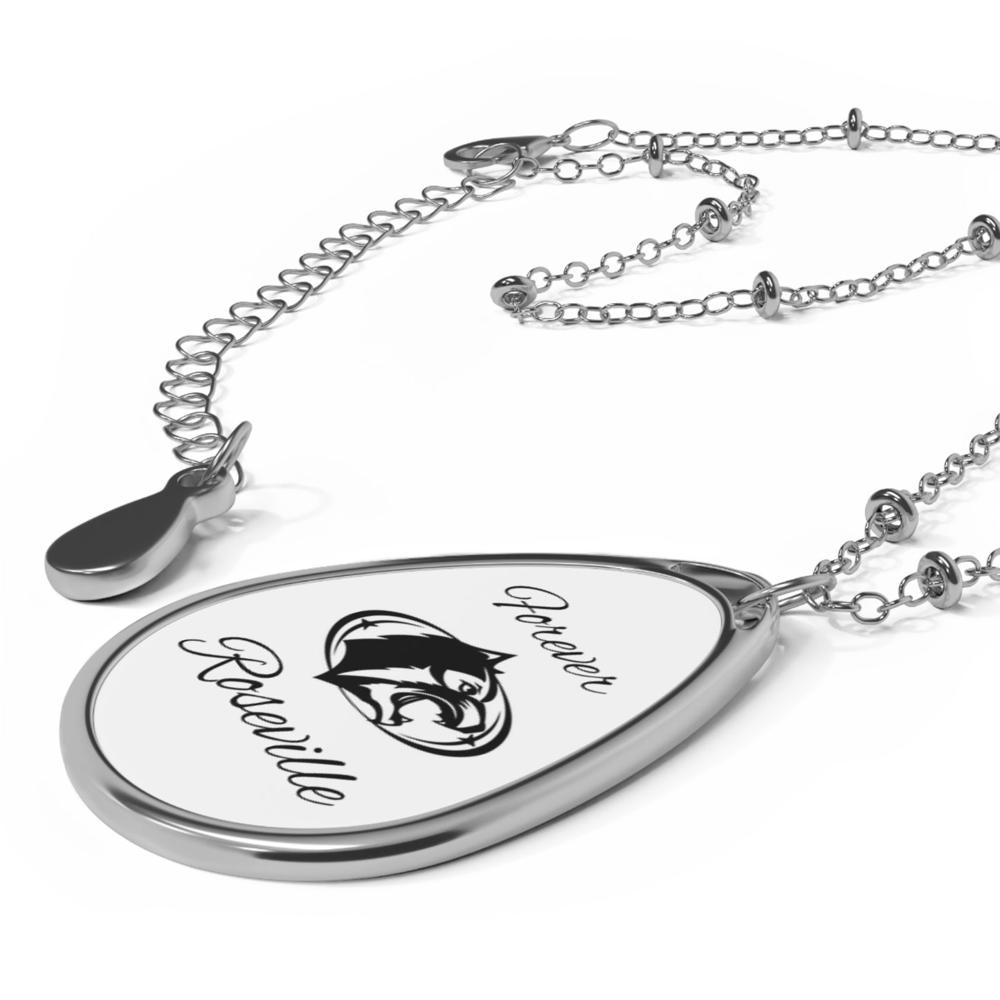 Roseville Raiders "Forever" Oval Pendant Necklace