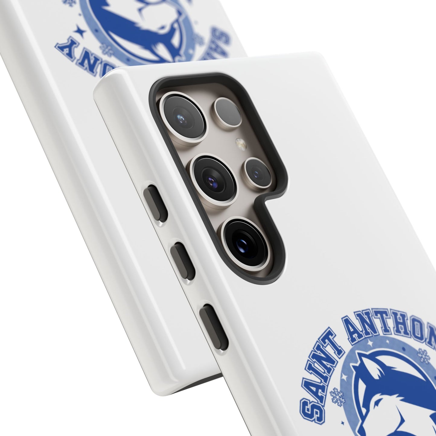 Saint Anthony Huskies Tough Phone Case — Protective White Phone Cover with Husky Logo