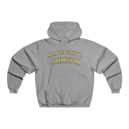 Maple Grove Crimson Pullover Hoodie — Classic Collegiate Crewneck Hooded Sweatshirt