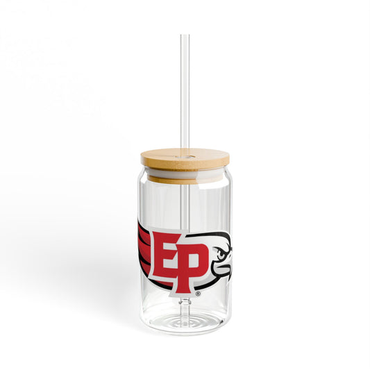 Eden Prairie Eagles Stylish 16oz Sipper Glass, Eco-Friendly Drinkware