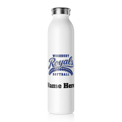 Woodbury Softball Slim Water Bottle —  Stainless Insulated Bottle (personalizable)