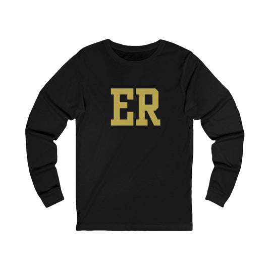 East Ridge ER Letter Long Sleeve Tee — Vintage Collegiate Initials Shirt