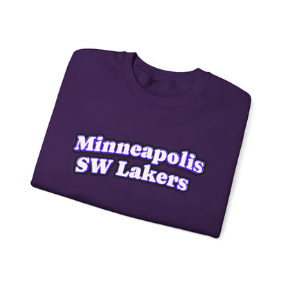 Minneapolis SW Lakers Crewneck Sweatshirt – Retro Purple Sports Pullover