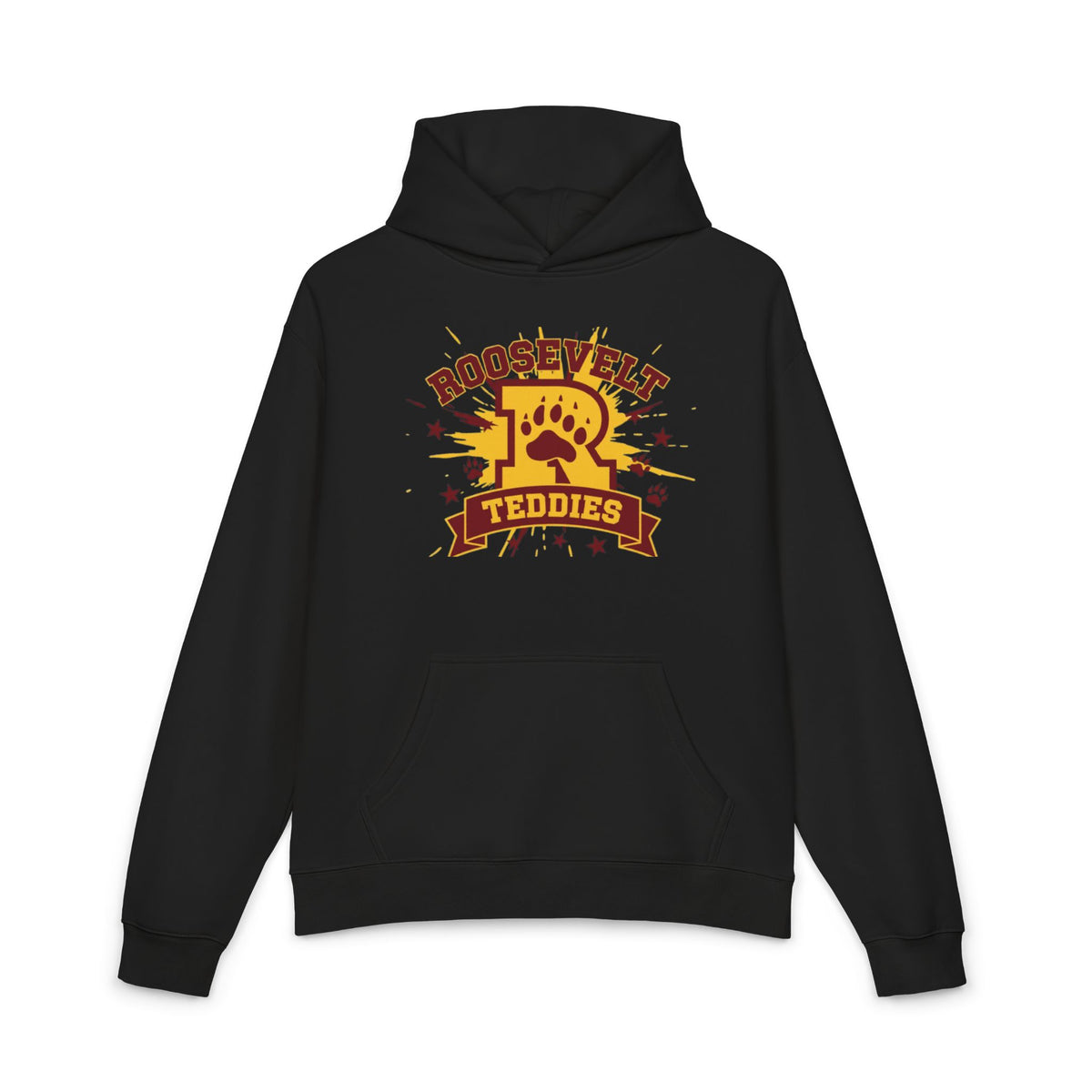 Minneapolis Roosevelt Teddies Hoodie — Vintage Paw Print School Spirit Pullover