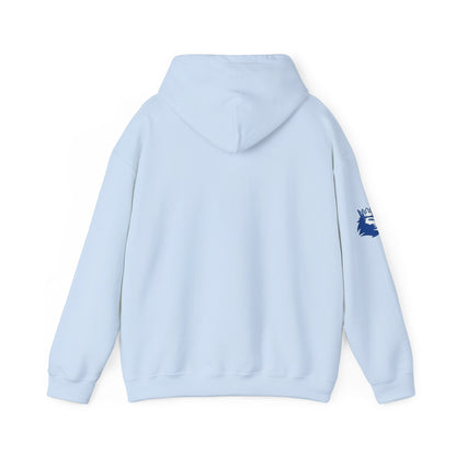 Hopkins Royals Block White Sweatshirt with Logo on Sleeve