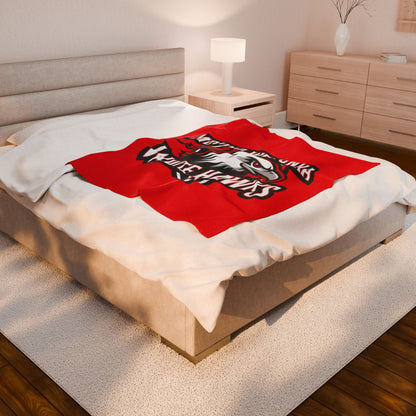 Mound Westonka White Hawks Cozy Velveteen Plush Blanket - Perfect for Relaxation and Home Decor