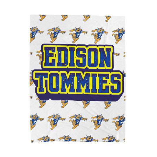 Minneapolis Edison Tommies Cozy Velveteen Plush Blanket