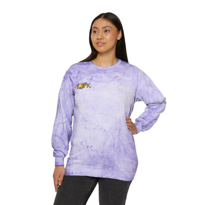 Bloomington Kennedy Eagles Color Blast Crewneck Sweatshirt for a Vibrant Vibe, Unisex Tie-Dye Fashion