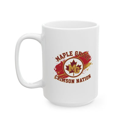 Maple Grove Crimson Ceramic Mug - Perfect Gift for Coffee Lovers