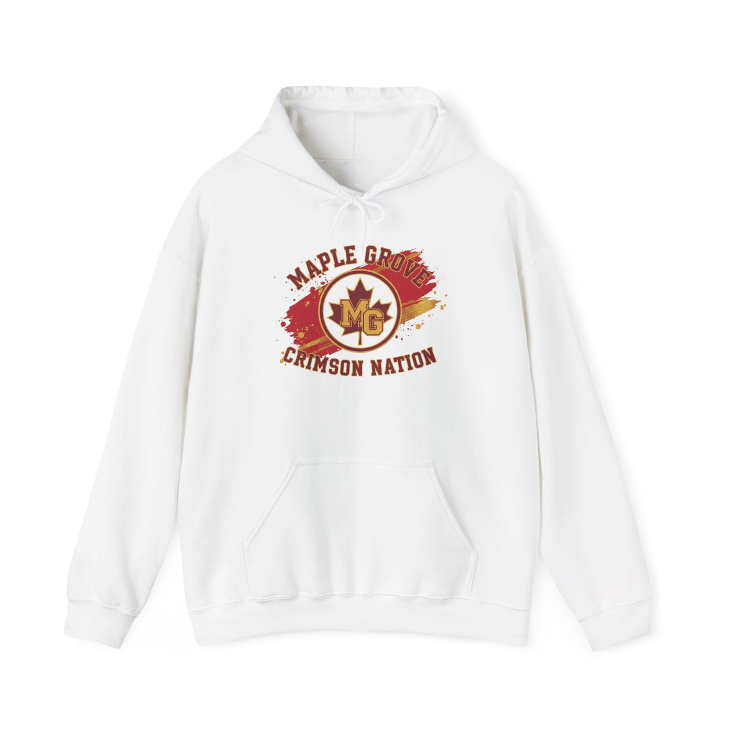 Maple Grove Crimson Unisex Heavy Blend™ Hooded Sweatshirt - Cozy and Stylish for School Spirit