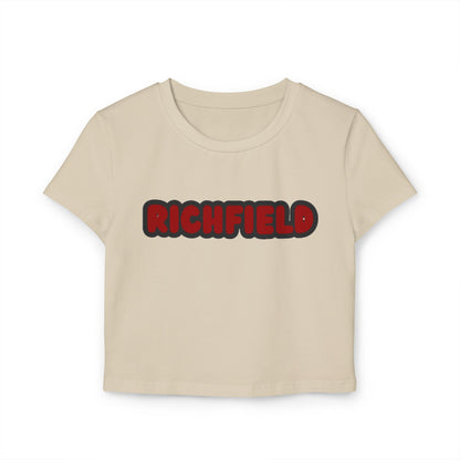 Richfield Spartans Women’s Baby Tee - Retro Graphic Top for Casual Vibes