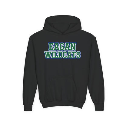 Eagan Wildcats Youth Heavy Bold Text Blend Hoodie - Cozy & Stylish Sweatshirt for Kids