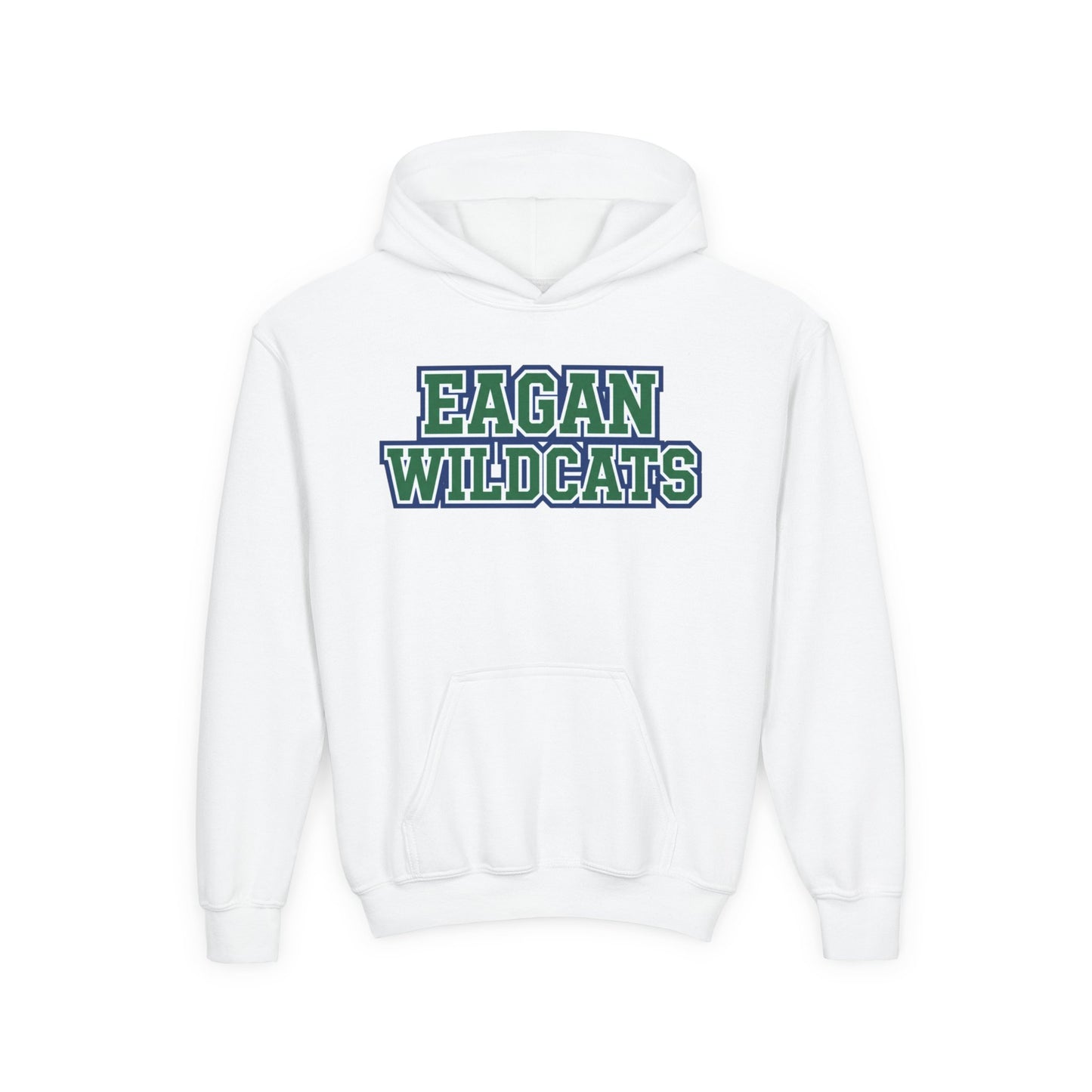 Eagan Wildcats Youth Heavy Bold Text Blend Hoodie - Cozy & Stylish Sweatshirt for Kids