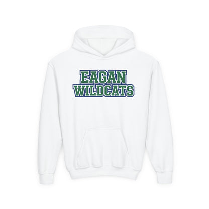Eagan Wildcats Youth Heavy Bold Text Blend Hoodie - Cozy & Stylish Sweatshirt for Kids