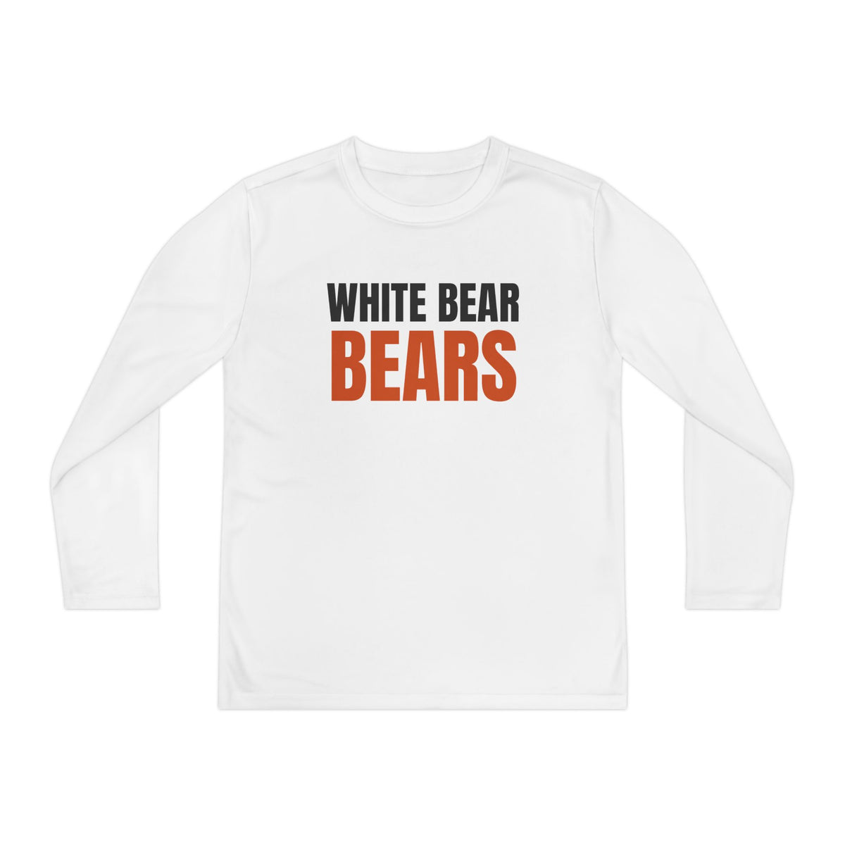 White Bear Bears Youth Long Sleeve Tee — School Sports Team Shirt
