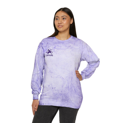 Brooklyn Center Centaurs Color Blast Crewneck Sweatshirt for a Vibrant Vibe, Unisex Tie-Dye Fashion