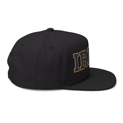 Rosemount Irish Embroidered Flat Bill Cap — School Spirit Snapback