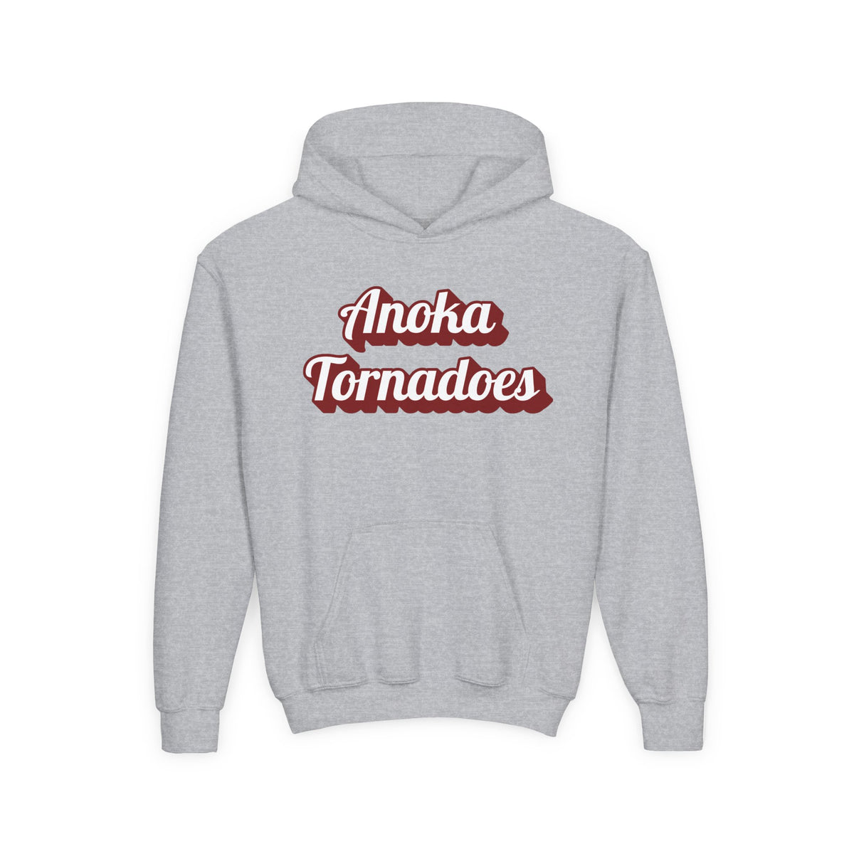 Anoka Tornadoes Youth Hoodie — School Spirit Pullover with Tornado Back Graphic