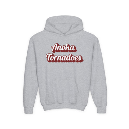 Anoka Tornadoes Youth Hoodie — School Spirit Pullover with Tornado Back Graphic
