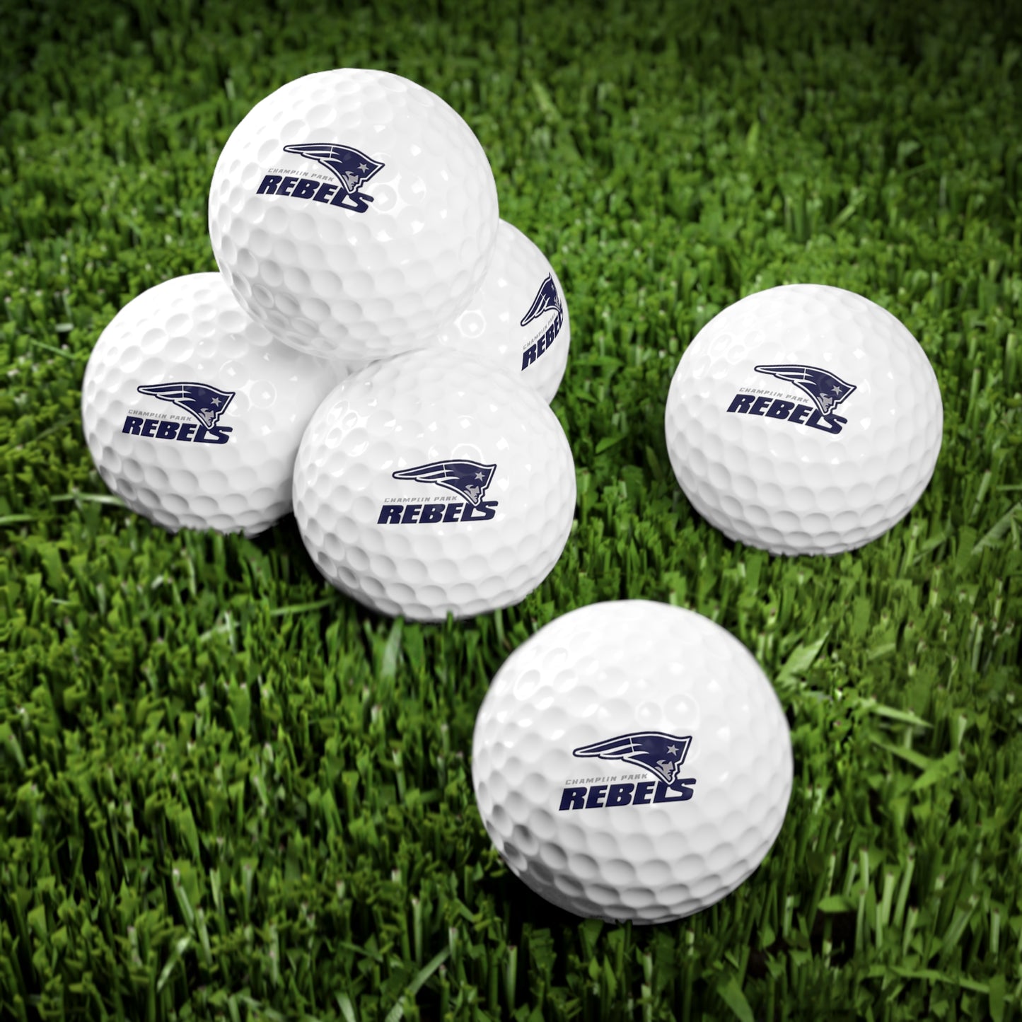 Champlin Park Rebels Golf Balls Set - 6 Pack with Unique Design for Golf Enthusiasts